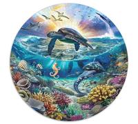 Premium 1000 Piece Jigsaw Puzzles for Adults Ocean Secrets Stunning Underwater Landscape with Turtles Seashells And Sunken Treasures Durable Puzzle for Hours of Fun