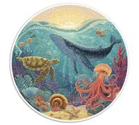 Premium 1000 Piece Jigsaw Puzzles for Adults Ocean Secrets Stunning Underwater Landscape with Turtles Seashells And Sunken Treasures Durable Puzzle for Hours of Fun