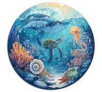 Premium 1000 Piece Jigsaw Puzzles for Adults Ocean Secrets Stunning Underwater Landscape with Turtles Seashells And Sunken Treasures Durable Puzzle for Hours of Fun