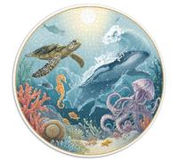 Premium 1000 Piece Jigsaw Puzzles for Adults Ocean Secrets Stunning Underwater Landscape with Turtles Seashells And Sunken Treasures Durable Puzzle for Hours of Fun