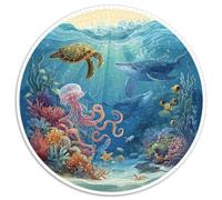 Premium 1000 Piece Jigsaw Puzzles for Adults Ocean Secrets Stunning Underwater Landscape with Turtles Seashells And Sunken Treasures Durable Puzzle for Hours of Fun