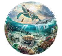 Premium 1000 Piece Jigsaw Puzzles for Adults Ocean Secrets Stunning Underwater Landscape with Turtles Seashells And Sunken Treasures Durable Puzzle for Hours of Fun