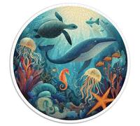 Premium 1000 Piece Jigsaw Puzzles for Adults Ocean Secrets Stunning Underwater Landscape with Turtles Seashells And Sunken Treasures Durable Puzzle for Hours of Fun