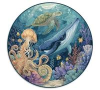 Premium 1000 Piece Jigsaw Puzzles for Adults Ocean Secrets Stunning Underwater Landscape with Turtles Seashells And Sunken Treasures Durable Puzzle for Hours of Fun