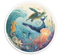 Premium 1000 Piece Jigsaw Puzzles for Adults Ocean Secrets Stunning Underwater Landscape with Turtles Seashells And Sunken Treasures Durable Puzzle for Hours of Fun