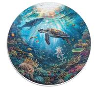 Premium 1000 Piece Jigsaw Puzzles for Adults Ocean Secrets Stunning Underwater Scene with Marine Life Challenging Puzzle Game for Stress Relief And Family Fun