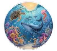 Premium 1000 Piece Jigsaw Puzzles for Adults Ocean Secrets Stunning Underwater Scene with Marine Life Challenging Puzzle Game for Stress Relief And Family Fun