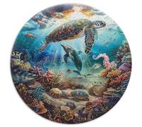 Premium 1000 Piece Jigsaw Puzzles for Adults Ocean Secrets Stunning Underwater Scene with Marine Life Challenging Puzzle Game for Stress Relief And Family Fun