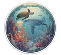Premium 1000 Piece Jigsaw Puzzles for Adults Ocean Secrets Stunning Underwater Scene with Marine Life Challenging Puzzle Game for Stress Relief And Family Fun