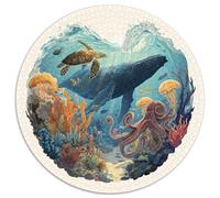 Premium 1000 Piece Jigsaw Puzzles for Adults Ocean Secrets Stunning Underwater Scene with Marine Life Challenging Puzzle Game for Stress Relief And Family Fun