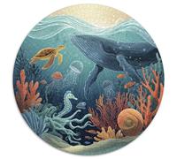 Premium 1000 Piece Jigsaw Puzzles for Adults Ocean Secrets Stunning Underwater Scene with Marine Life Challenging Puzzle Game for Stress Relief And Family Fun