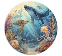 Premium 1000 Piece Jigsaw Puzzles for Adults Ocean Secrets Stunning Underwater Scene with Marine Life Challenging Puzzle Game for Stress Relief And Family Fun