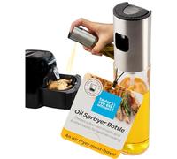 Premium 100ml Oil Sprayer Bottle - Easy, Refillable, Fine Mist Dispenser For Cooking Oil, Vinegar & Other Liquids. Perfect for Air Frying, Roasting, BBQ, Baking & Dressing. Stainless Steel & Glass