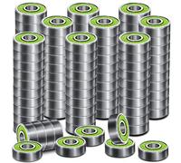 Premium 100Pcs 608rs Bearings Skateboard Bearings Chrome Steel Ball Bearing Longboard Bearings for Quad Skate Double Rubber Sealed