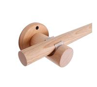 Premium 102.3in Round ain Rod Support - Ele Roman Wood Bracket Fixed pe Noise-Free Design t for Bedroom and Living Room Décor Slish Home Solut