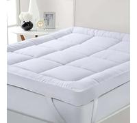 Premium 10cm Mattress Topper - 4" Super Thick Quilted Microfibre with Elastic Corners, Box-Stitched Design, Soft Hotel-Quality Comfort - Single, Double, King, Super King Sizes (King)