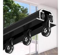 Premium 10ft Invisible Ceiling Curtain Track, Recessed Nano Silence Aluminum Alloy, Black - Ideal for Living Room, Bedroom, Windows & Room Dividers, Easy Installation