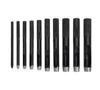Premium 10PCS Leather Craft Hollow Hole Punching Set, Leather Belt Hole Puncher, 1mm?10mm, High-Performance Punching Tool for Leather Crafts