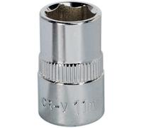 Premium 11mm Forged Steel Drive Socket With Polished Chrome Finish