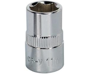 Premium 11mm Forged Steel Drive Socket With Polished Chrome Finish