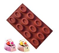 Premium 12-Cavity Silicone Baking Mould, FantasyDay Anniversary Birthday Tray-Wedding Festival Party Silicone Cake Mold for Muffins Brownie Cornbread Candy Chocolates Butter Soap Gummy Bread