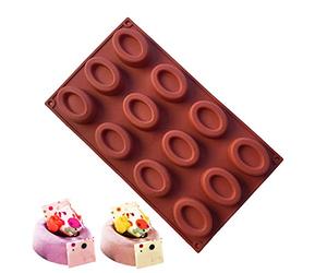 Premium 12-Cavity Silicone Baking Mould, FantasyDay Anniversary Birthday Tray-Wedding Festival Party Silicone Cake Mold for Muffins Brownie Cornbread Candy Chocolates Butter Soap Gummy Bread