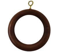 Premium 12 Pcs Wooden Curtain Drapery Rings, Brown for 0.5 to 1.25 Inch Curtain Rod Pole Galaxy Indiacraft
