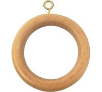 Premium 12 Pcs Wooden Curtain Drapery Rings, Natural Beechwood for 1 to 2.2 Inch Curtain Rod Pole Galaxy Indiacraft