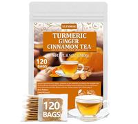 Premium 120 Turmeric, Ginger, Cinnamon Tea Bags, 100% Natural & No Additives & Caffeine Free.…