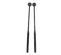 Premium 12in Drum Mallets, Durable Plastic Rubber Sticks for Xylophone Glockenspiel Marimba, Comfort Grip, Easy to Carry, Ideal for Percussion Instruments (All Black)