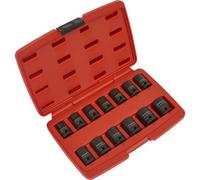 13 Piece Impact Socket Set - 1/2" Sq Drive - 12-Point - Corrosion Resistant