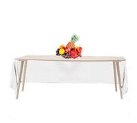 Premium 14 Pack Clear Plastic Table Cloths - Smooth Decorative Rectangular Table Cover - 54 x 108 in. for Parties, Weddings