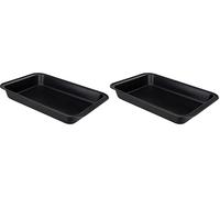 Premium 15-Inch Extra Large Non-Stick Roasting Dish - Dishwasher Safe Baking Dish/Roasting Pan Carbon Steel - 37.5cm x 27cm x 6.2cm (Pack of 2)
