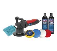Premium 150mm Electric Polisher & Compounding Kit - 230V 600W - 3X Buffing Heads