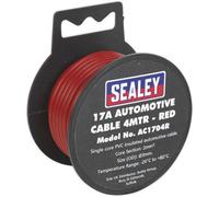 Premium 17A Thick Wall Automotive Cable - 4M Red Pvc Insulated Single Core