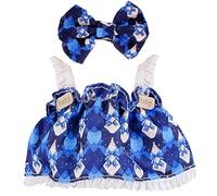 Premium 17cm Clothes Set for Dolls, Chic Grid Bow & Dress Set Accessories Suit, Stylish Adorable Dolls Clothes Accessories, Cute Clothes for Dress up (No Doll Included) (Style C)
