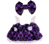 Premium 17cm Clothes Set for Dolls, Chic Grid Bow & Dress Set Accessories Suit, Stylish Adorable Dolls Clothes Accessories, Cute Clothes for Dress up (No Doll Included) (Style E)