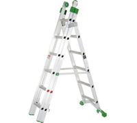 PREMIUM 18 Tread Combination Ladder 3 Section Extension Step Frame & Stairwell
