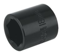 Premium 18mm Forged Impact Socket - Durable Chrome-Vanadium 3/8 Inch Drive Tool