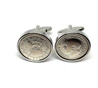 Premium 1924 Lucky sixpence cufflinks for a 102nd Birthday cufflinks