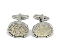 Premium 1942 Lucky sixpence cufflinks for a 84th Birthday cufflinks HT