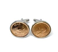 Premium 1945 Farthing cufflinks for a 80th Birthday cufflinks 1945 Premium Farthing Slv