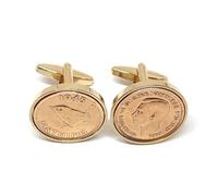 Premium 1945 Farthing cufflinks for a 80th Birthday cufflinks