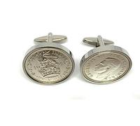 Premium 1945 Silver Shilling cufflinks for a 80th Birthday cufflinks