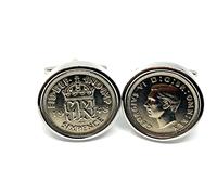 Premium 1948 Lucky sixpence cufflinks for a 78th Birthday cufflinks HT SLV