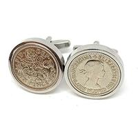 Premium 1953 Original Lucky Sixpence 6d birthday/Anniversary Cufflinks ideal for a 73rd birthday HT SLV 73rd birthday gifts for men