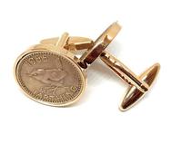 Premium 1955 Farthing cufflinks for a 70th Birthday cufflinks RG HT