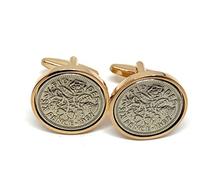 Premium 1962 Lucky sixpence cufflinks for a 64th Birthday cufflinks Rose Gold Gift