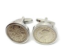 Premium 1963 Original Lucky Sixpence 6d birthday/Anniversary Cufflinks ideal for a 63rd birthday HT SLV