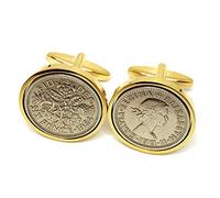 Premium 1964 Original Lucky Sixpence 6d birthday/Anniversary Cufflinks ideal for a 62nd birthday HT GLD